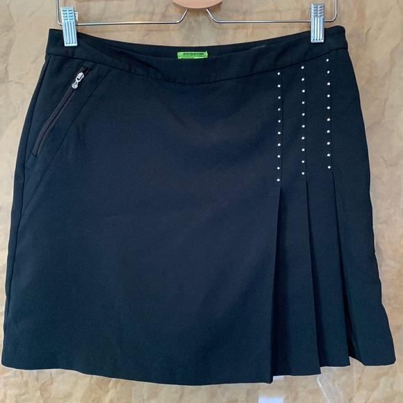 Izod Pants - IZOD XFG Women's Cool - FX Xtreme Function Silver Studded Black Golf Skort 4